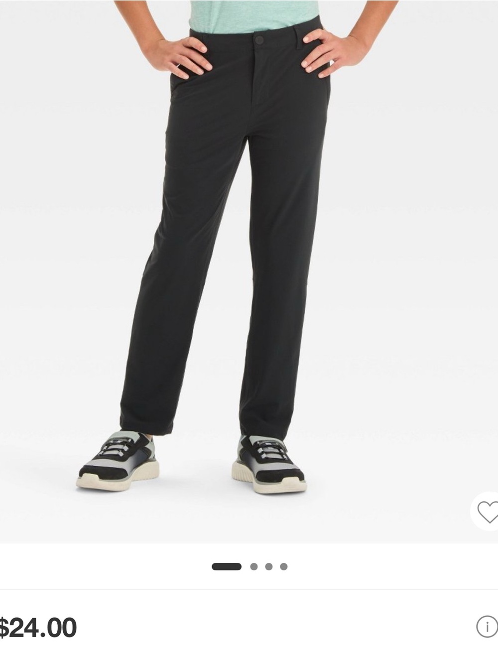 all in motion Black Straight-Leg Golf Pants (Boys)